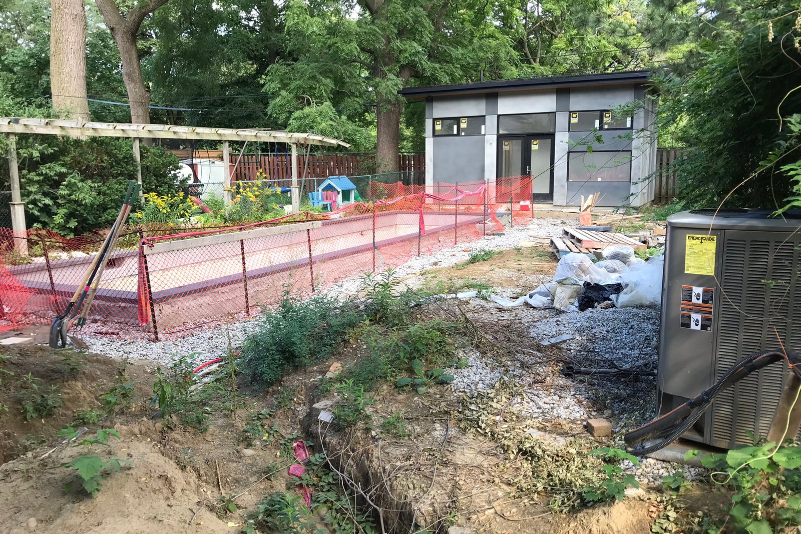The same yard before construction